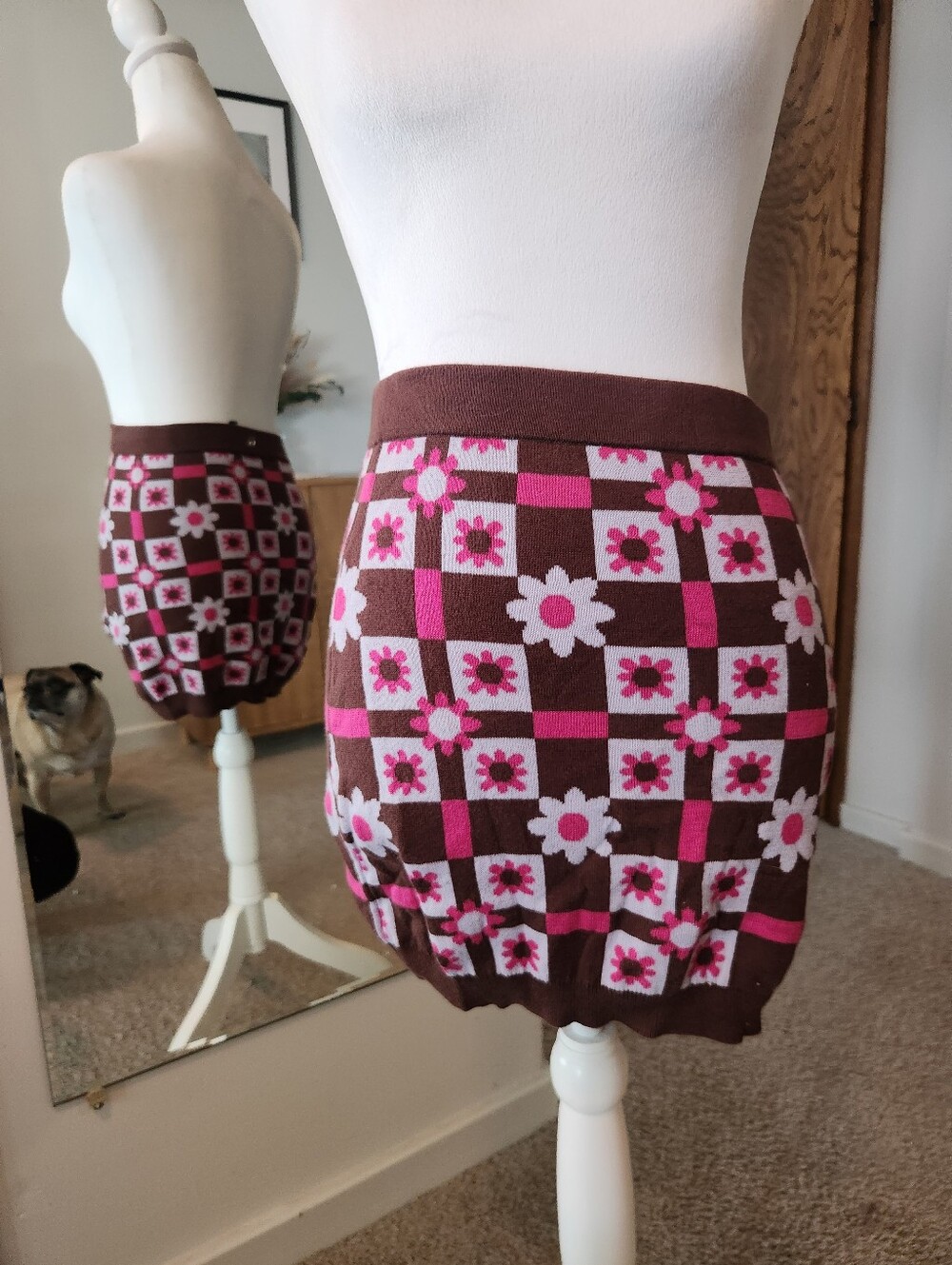 (2 For $30) Dollskill dELIA*s Met Your Match Floral Argyle Skirt